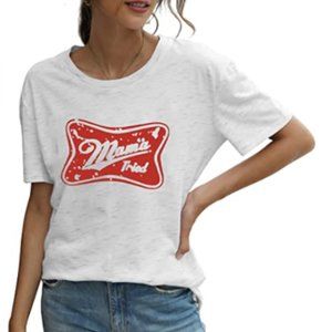 Mama Tried Country Retro White Heather Graphic Tee